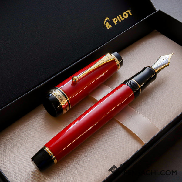 PILOT Custom Urushi Fountain Pen - Shu Vermillion | PenSachi