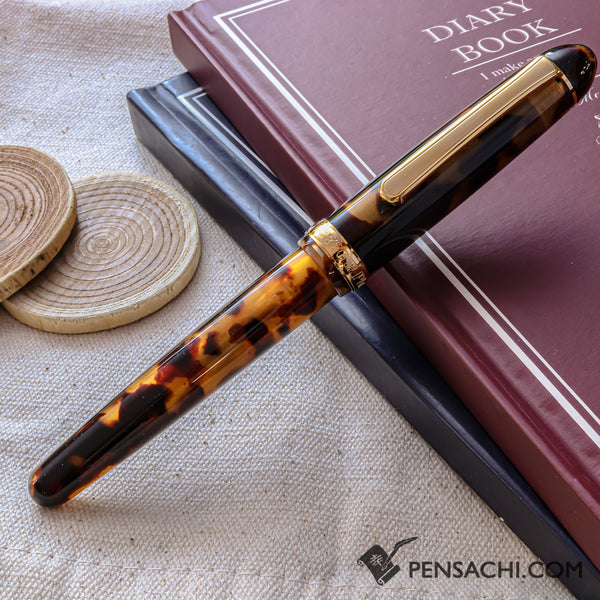 PLATINUM #3776 Century Celluloid Fountain Pen - Bekkou Tortoiseshell