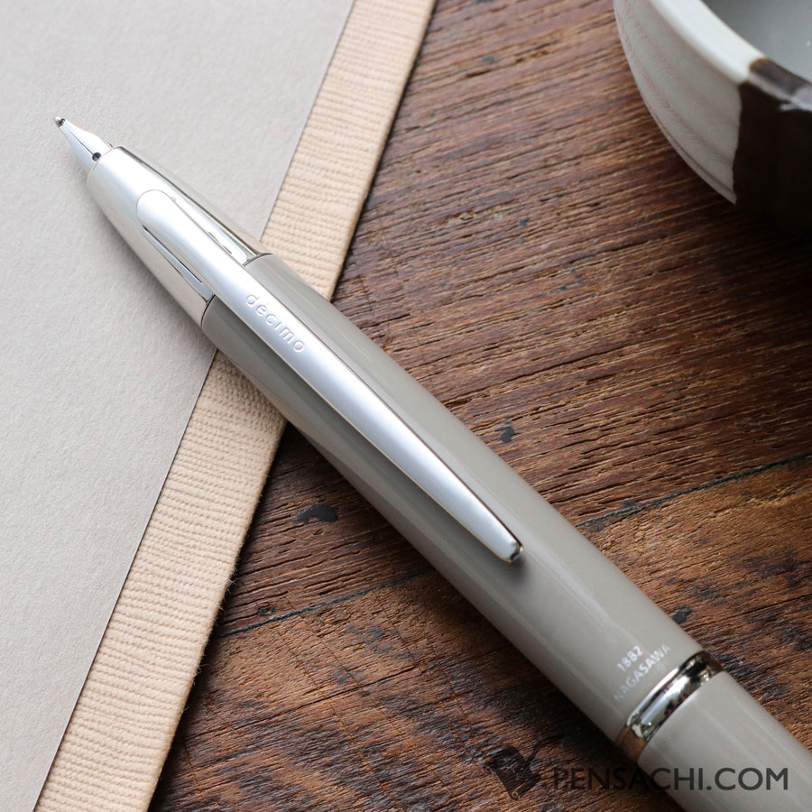 PILOT Limited Edition Vanishing Point Capless Decimo Fountain Pen - Kaigan Stone Gray - PenSachi Japanese Limited Fountain Pen