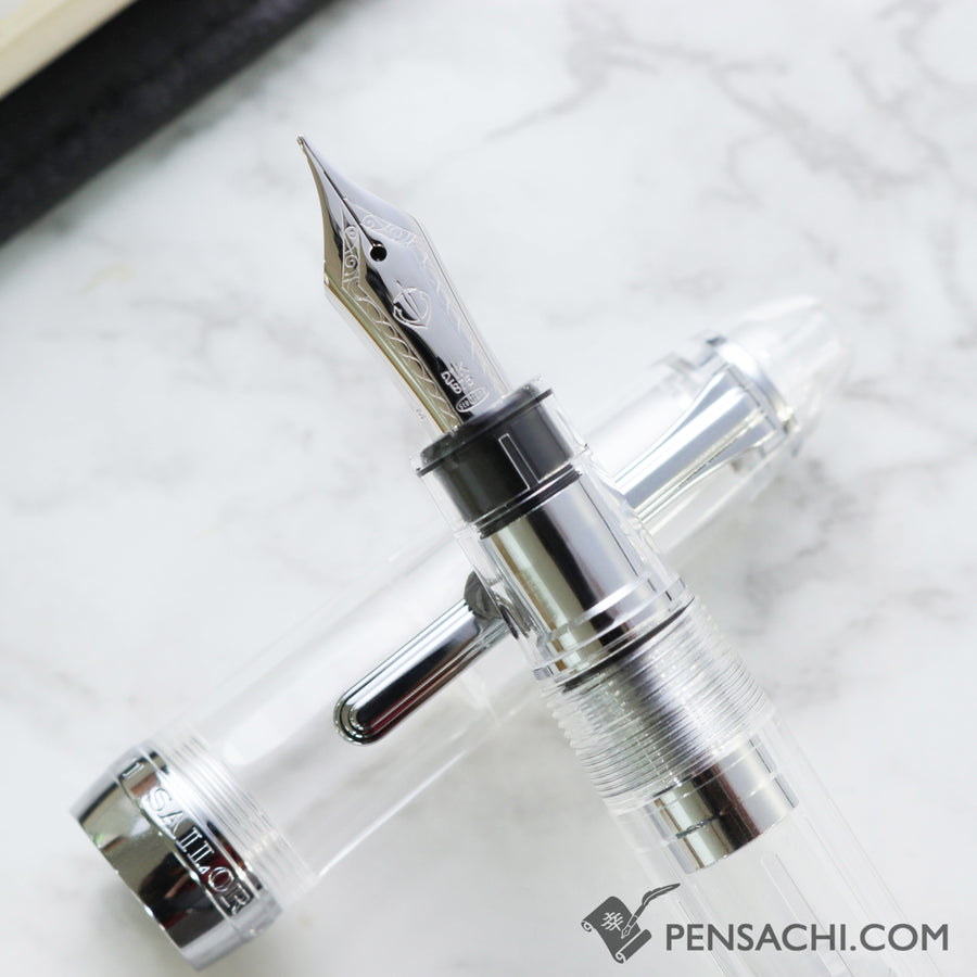 SAILOR 1911 Large (Full size) Demonstrator Fountain Pen - Transparent Silver