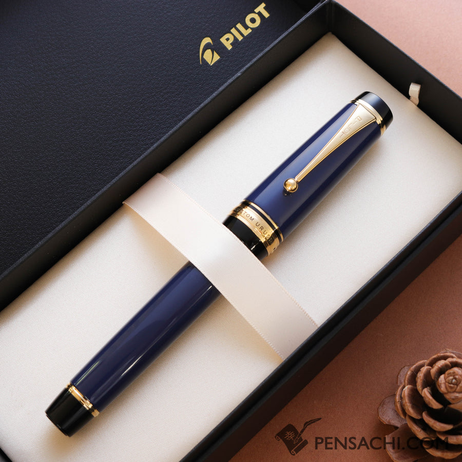 PILOT Custom Urushi Fountain Pen - Navy Blue - PenSachi Japanese Fountain Pen