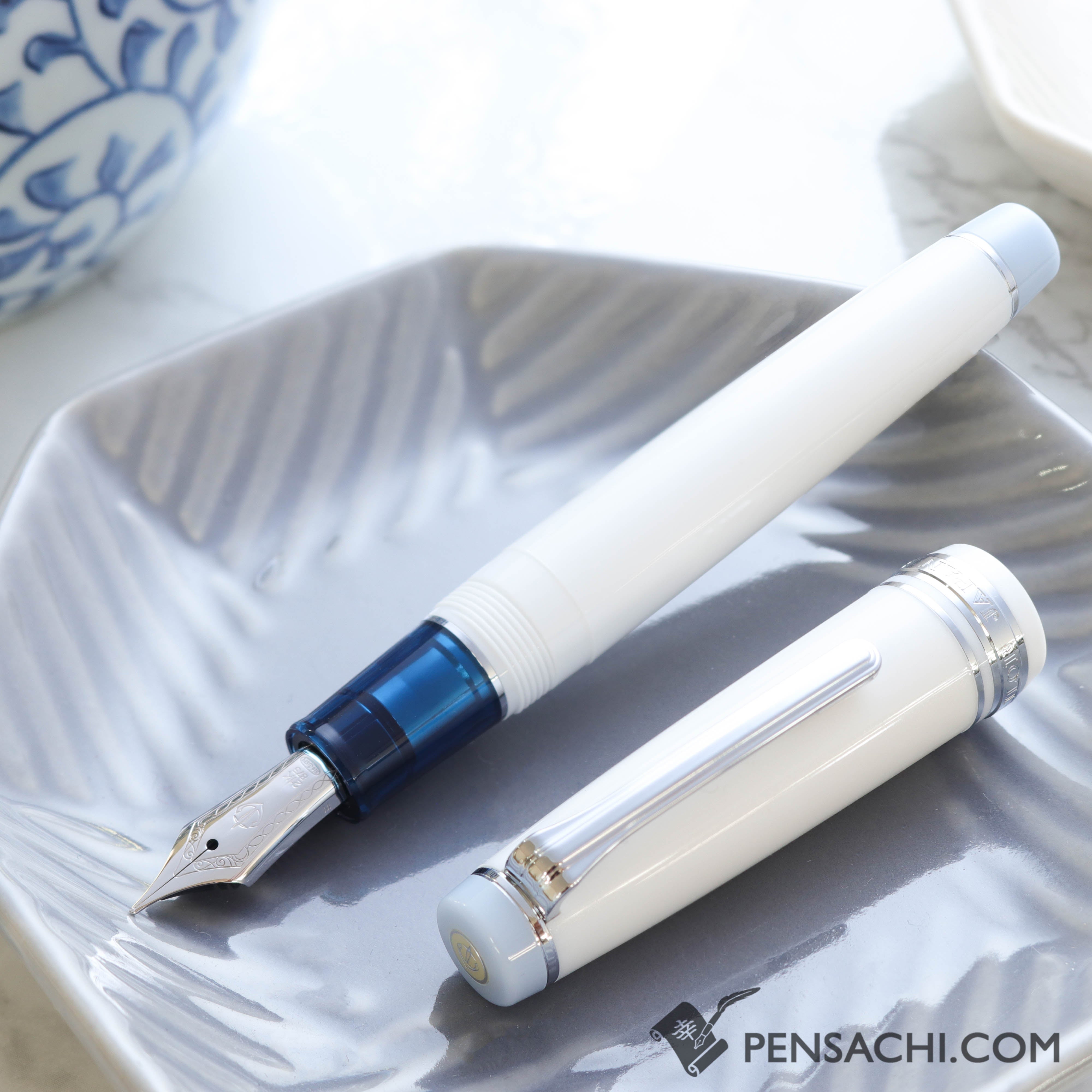 Cyprus Fountain Pen – Ivory & Sea selling Glass Resin – Chrome Finish