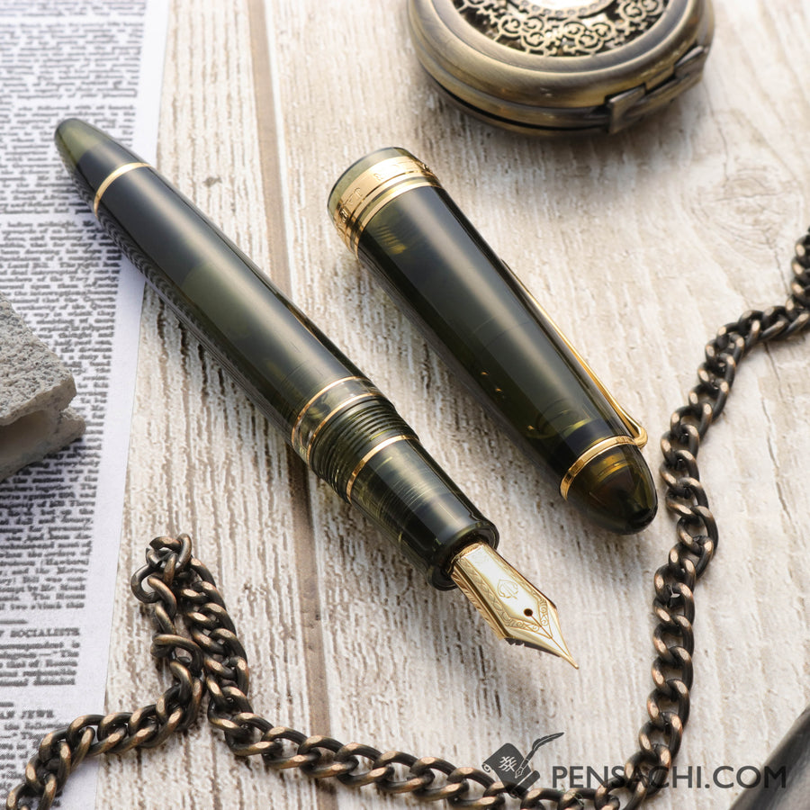 SAILOR Limited Edition 1911 Large (Full size) Realo Demonstrator Fountain Pen - Dark Green