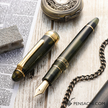 SAILOR Limited Edition 1911 Large (Full size) Realo Demonstrator Fountain Pen - Dark Green