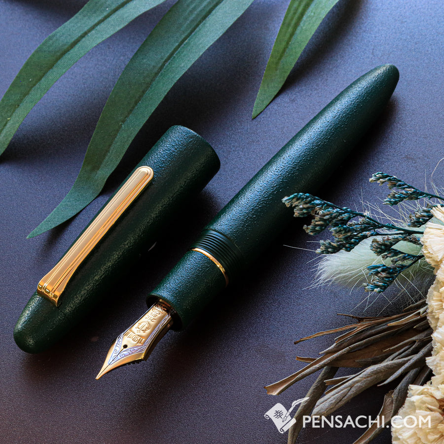 SAILOR King of Pens Urushi Makie Iro Miyabi Fountain Pen - Green - PenSachi Japanese Limited Fountain Pen