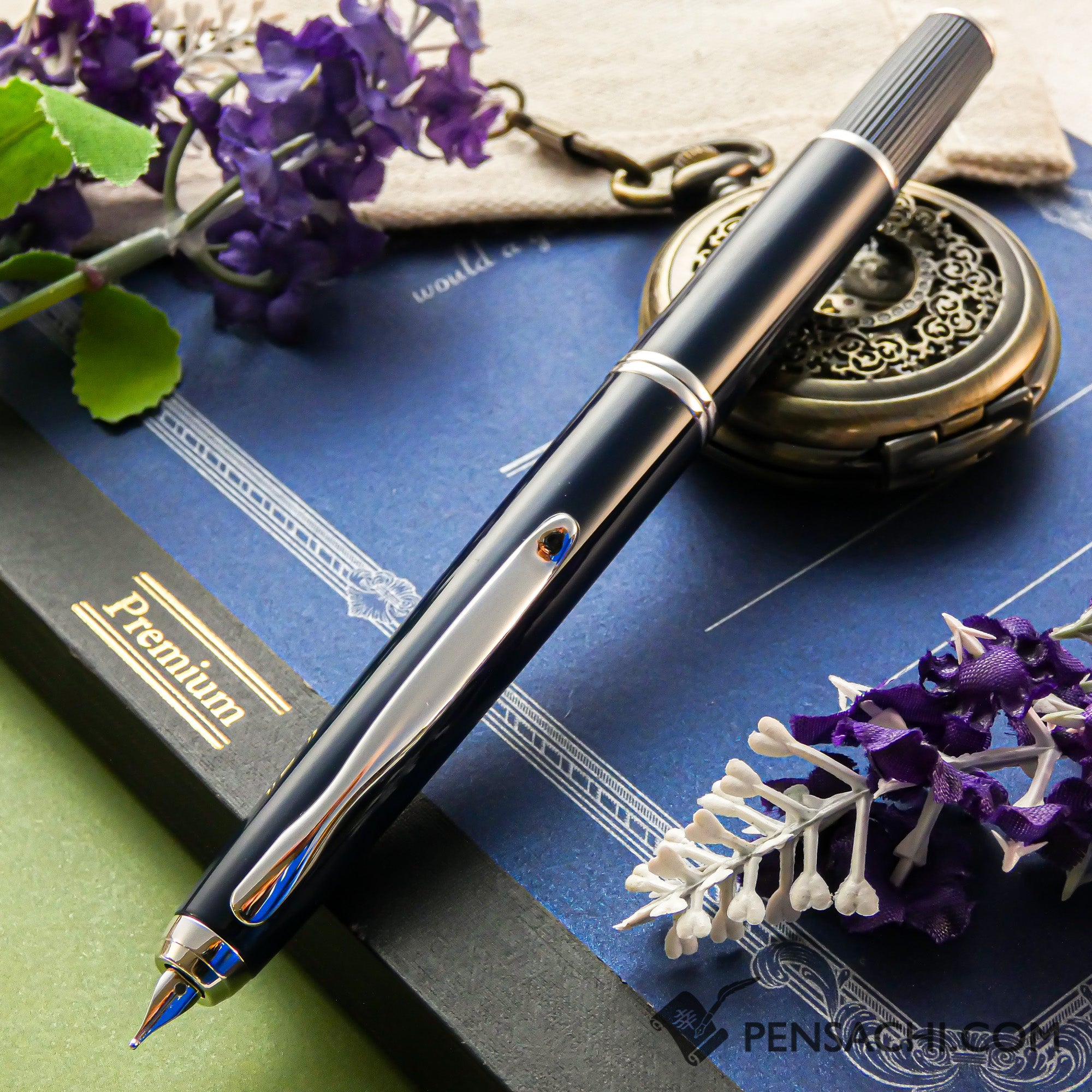 PILOT Vanishing Point Capless Fermo Fountain Pen - Dark Blue